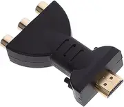 Tofficu 3 to Audio Video Adapter RGB Component Converter for HDTV DVD Projector Home Theater Systems Black Random Color