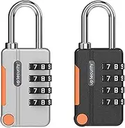 (BOWLIZY) 2 Pack Combination Lock,Suitcase Lock,Resettable Weatherproof Combination Padlock,4 Digit Smooth Dial,Alloy Lock Used for,School,Gym Locker,Fence,Hasp,Cabinet,Gate,Shed,Outdoor