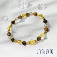 在飛比找momo購物網優惠-【月色真美】生生不息女款- 鈦晶黃虎眼茶晶黃水晶手鍊(A99