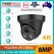 Hikvision Compatible 4K 8MP IR Night Vision Security Dome Camera MIC POE 2.8MM