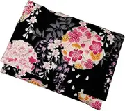Pocket tissue case black × floral Japanese Pattern pocket tissue with handmade made in Japan