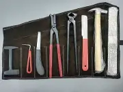 Horse Farrier Tool Kit 8 pcs with Leather Bag