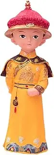[LIFKICH] Vintage Chinese Emperor Resin Statue Royal Wedding Decor Home Hotel Decoration Photo Prop