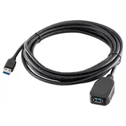 Pro2 Active USB3.0 Male to Female Extender Extension Connector Black 5M