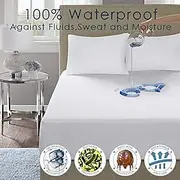 Queen Full King Protective Bed Cover Waterproof Mattress Protector Fitted Sheet Bed Protector Mattress Cover Smooth Top Breathable Skin Friendly Noiseless