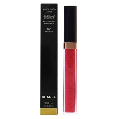 Chanel Rouge Coco Gloss Lip Gloss, No. 106 Amarena, 0.19 Ounce