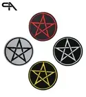 Pentacle Star Patch Embroidered Iron on Sew on patch For Clothes 7CM