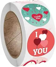 Parliky 1 Round Valentine's Day Stickers Wrapping Labels Valentine's Day Supplies Adhesive Labels Copper Plate Stickers
