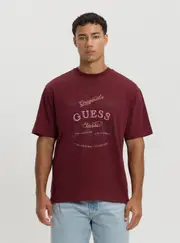 GUESS ORIGINALS Red Script T-Shirt Size: Medium, Cotton
