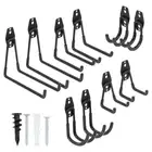 10 Pack Garage Hook, Heavy Duty Slat Wall Hook, Garage Storage Hanger, Black