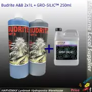 Budrite A&B Hydroponics Nutrients 2X1L Or GRO Silic Monosilicic Acid 0.15/per L