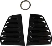 Carbon Fiber Car Rear Window Shutter Cover Trim Window Louver Side Vent Compatible For VW Golf 6 MK6 2008-2012 Auto Decoration(Gloss Black)
