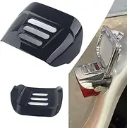 FINMOKAL Black ABS Tail Light Visor Cover with Slots Compatible with Harley Softail Dyna Electra Glide Road Glide Road King