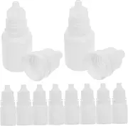 TIDTALEO 10pcs Bottle Squeezable Dropper Bottle Mini Refillable Containers White Plastic
