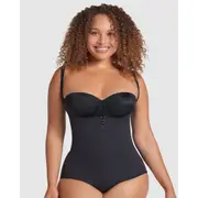 Leonisa Zip-and-Sculpt Cupless Butt-Lifting Zip Up Body Shaper