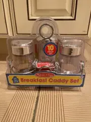 NEW SUPER RARE MELISSA AND DOUG breakfast Caddy Play Food Set Syrup Diner