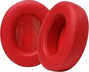 EZONEDEAL Replacement Ear Pads, Wireless On-Ear Headphones Pad, Ear Cushions, Headset Earpads, Ear Pads with Softer Leather, Noise Isolation Memory Foam, Added Thickness (Red)