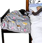 Sleepy Hippo Sweet Dreams Bedding Set - Soft Sherpa & Fleece Reversible Blanket, Plush Pillow, Gray Fitted Sheet for Comfort - Oeko-Tex 100 Certified, Safe & Gentle for Pets (with Bolster)