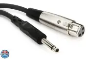 Hosa PXF-115 XLR3F to 1/4" TS Unbalanced Interconnect Cable, 15 Feet