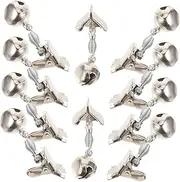 Fishing Accessories 10pcs Fishing Rod Alarm Bells Metal Bells Clips for Night Fishing Alerts Random Style