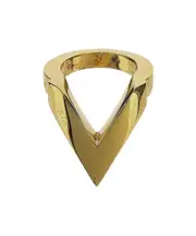 18 carat gold-plated silver ring 13,15,17 Green
