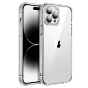 KSTDESIGN Acrylic+TPU Clear Phone Case for iPhone 15 Pro Max,Glass Lens Protector Phone Cover