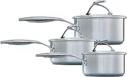 Circulon SteelShield Nonstick Stainless Steel S-Series 3 Piece Saucepan Set