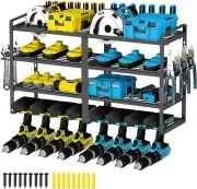 Alpen Power Tool Organizer Wall Mount, Heavy Duty Metal Tool Storage Rack