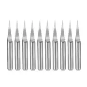 1/8" Shank 0.2mm Tip 20 Degree Carbide Wood Engraving Bit CNC Router Tool 10pcs