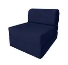 Navy Sleeper Chair Folding Foam Beds, Portable Studio Guest Bed 6 x 24 x 70