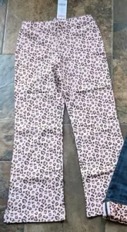 NWT Gymboree KITTY GLAMOUR Sz 9 Pink Brown Leopard Print Knit Pants