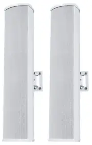 (2) Rockville WET ARRAY 4 White Line Array Speakers For church/School/Auditorium
