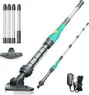 Cordless Pool Vacuum, Rechargeable Handheld Pool Cleaner for Above Ground Pool, Powerful Suction, 60 Mins Runtime, Ideal for Inground Pools, Hot Tubs, Spas, Green