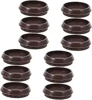 KALLORY 12Pcs Non Slip Felt Caster Cups for Furniture Feet Floor Protectors for Chairs Tables Pads for Hardwood Tile Surfaces Easy to Remove