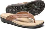 Womens Orthotic Flips Flops Sandals, Plantar Fasciitis Arch Support Sandals for Flat Feet, Proven Heel and Foot Pain Relief Comfortable Walk