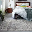 Green Rug Thick Plush Non Slip Traditional Bedside Carpet Mat 160x230cm