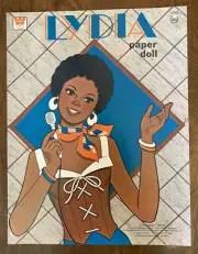 Vintage NOS Whitman Paper Doll Book #1970 Lydia & Clothing Uncut, Copyright 1977