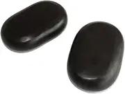 Healeved 2Pcs Natural Black Volcano Massage Stones Essential Oil Spa Smooth Massage Tool for Relaxation and Skin Care for and Beauty Treatments