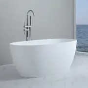 1500-1700*750*590mm Poseidon KBT Gloss White Oval Acrylic Freestanding Bathtub