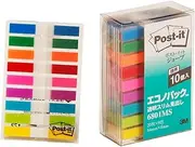 Post-it Sticky Notes, Film Heading, 9 Colors, 1.7 x 0.2 inches (44 x 6 mm), 20 Sheets x 10 Books 6801MS
