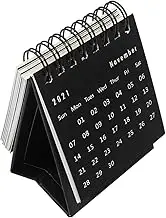 STOBOK 2021 Office Desk Calendar: Solid Desktop Calendar for Home School Desk Decor