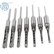 7Pack Square Hole Drill Woodworking Square Hole Tenon High Speed Chisel Bit New