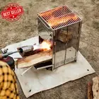 Portable Outdoor Cooking Stove, Grill & Fire Pit, Cast Iron, Multi-Fuel