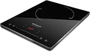 Taurus Darkfire Portable Digital Induction Hob Diameter up to 20 cm 8 Power Levels Adjustable Temperature Timer Function Ultra Slim Design 2100 W 290 x 365 x 45 mm
