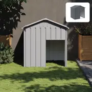 Dog House Lockable Dog Kennel Dog Crate with Roof Galvanised Steel vidaXL