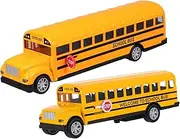 Vaguelly School Bus Model Car Toys 2pcs Pull Back Educational Toys for Boys and Girls Boys Girls Age 4-7 School Bus Model