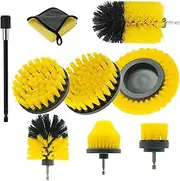 Drill Brush Set | Drill Brush Attachment Set,Multipurpose Long-Reach Ergonomic Polishing Scrubber for Engine Bay RV Appliance Gutter Boat Tile Pool Patio
