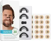 Nasal Strips, 30pcs Nose Strips for Breathing, Nose Strip, Intake Breathing Nose, Anti-Snoring Sleep Nasal Strips, Breathe Right Nasal Strips, AntiSnore Sleep Aid for Men & Women (Black, Round)