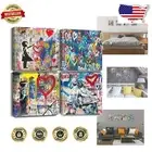 Vibrant 16"x16" Banksy Canvas Art Set - Perfect for Living Room & Bedroom