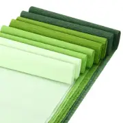 Green Scheme Crepe Paper Roll - 10 in x 8 ft / 8 Roll